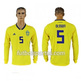 Camisetas Suecia Olsson 5 Primera Equipacion Mundial 2018 Manga Larga